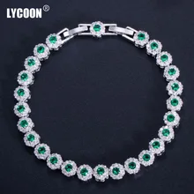 LYCOON модные свадебные ювелирные кристаллы CZ браслеты покрытые серебром с кубическим цирконием женские браслеты подарок для жены или подруги