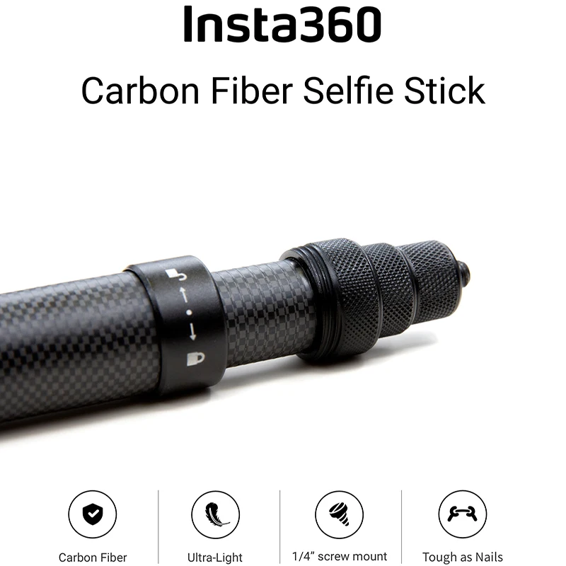 Insta360 1,2 м селфи-палка из углеродного волокна 1/4 с винтовым портом Insta 360 невидимая селфи-Палка для Insta360 ONE X/EVO аксессуары