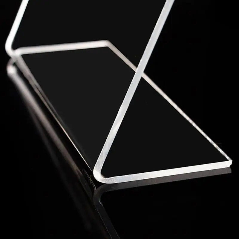 Acrylic Transparent Display Stand Desk Sign Label Frame Price Tag Display Business Card Holders 10pcs desk card holder card display stand acrylic sign holder price display stand