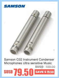 Samson's ultra-compact Go Mic Подключите Usb микрофон с цифровым шумоподавлением Поддержка VoIP от слова до текста DAW программного обеспечения