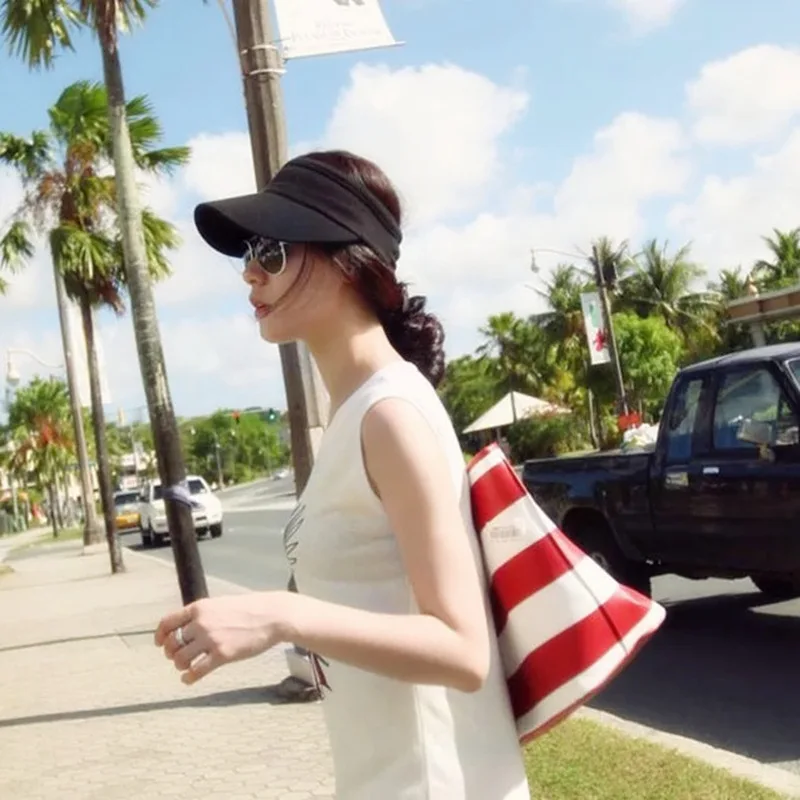 

Korean-style Sports Unroofed Sun Hat Women's Topee Couples Baseball Cap Empty Top Brim Hat Spring And Summer Fashion Running Hat