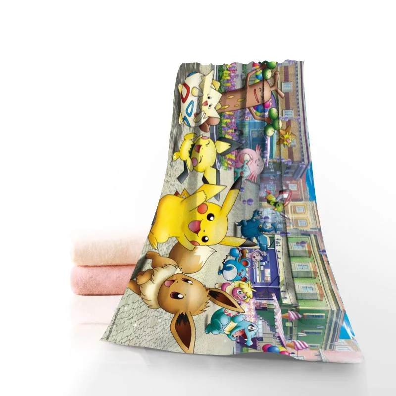 На заказ, большой размер, банное полотенце Pokemon 140 см x 70 см, полотенце для душа, мочалка, домашний текстиль, дорожное полотенце для рук и лица из микрофибры для вашей семьи - Цвет: 12