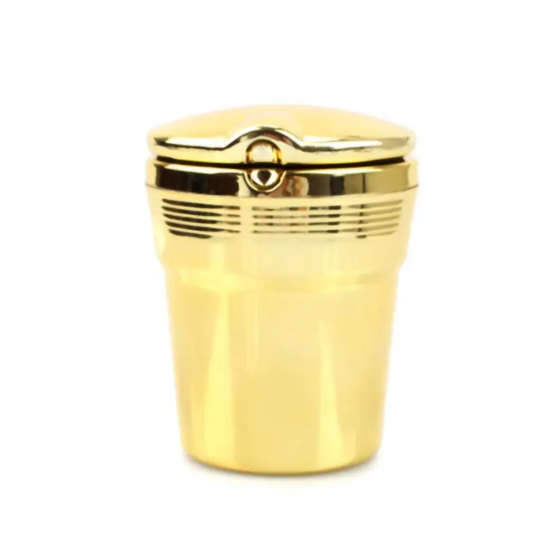 Универсальная автомобильная пепельница со светодиодными лампами с крышкой