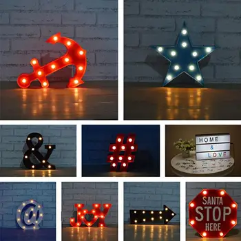 

LED LOVE Letter Night Light Marquee Sign Home Decoration Lamp Wedding Decor'