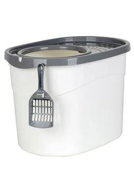 

Cabinet Modern Pet Large Litter Box Cat Closed Furniture Toilet Training Cleaning Sandbox Arenero Para Gatos Cat Bedpans BY50MS