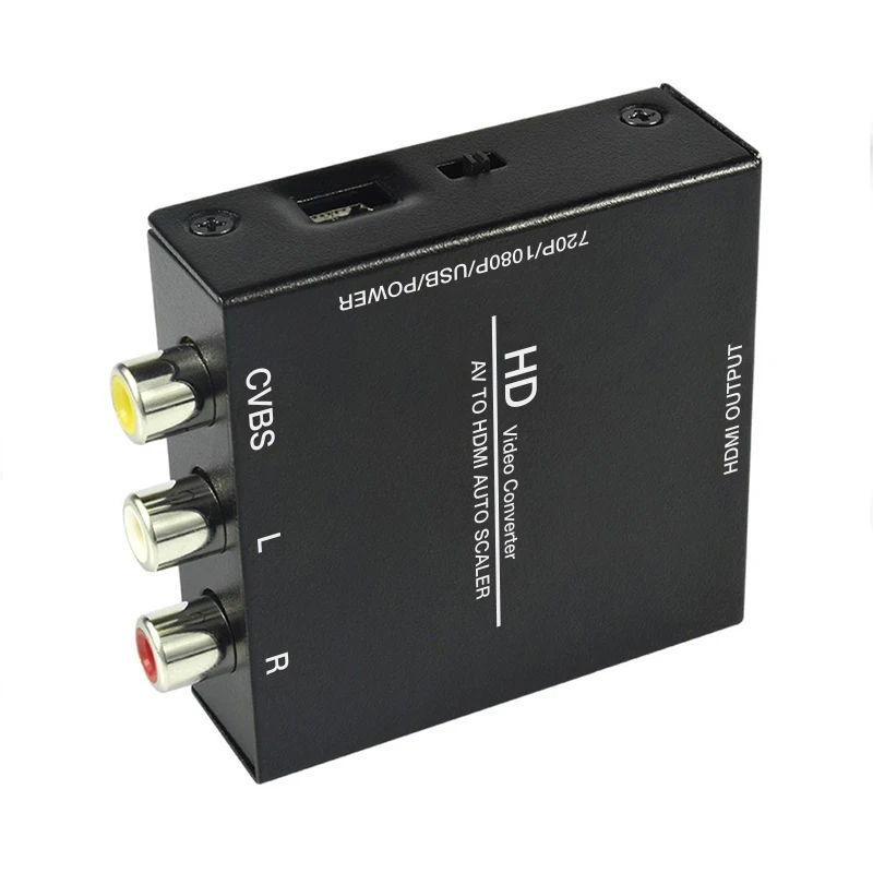 DZLST RCA AV в HDMI конвертер Full HD 1080P Роскошный Металлический AV2HDMI адаптер для HDTV PS3 PS4 nintendo PC AV RCA в HDMI конвертер