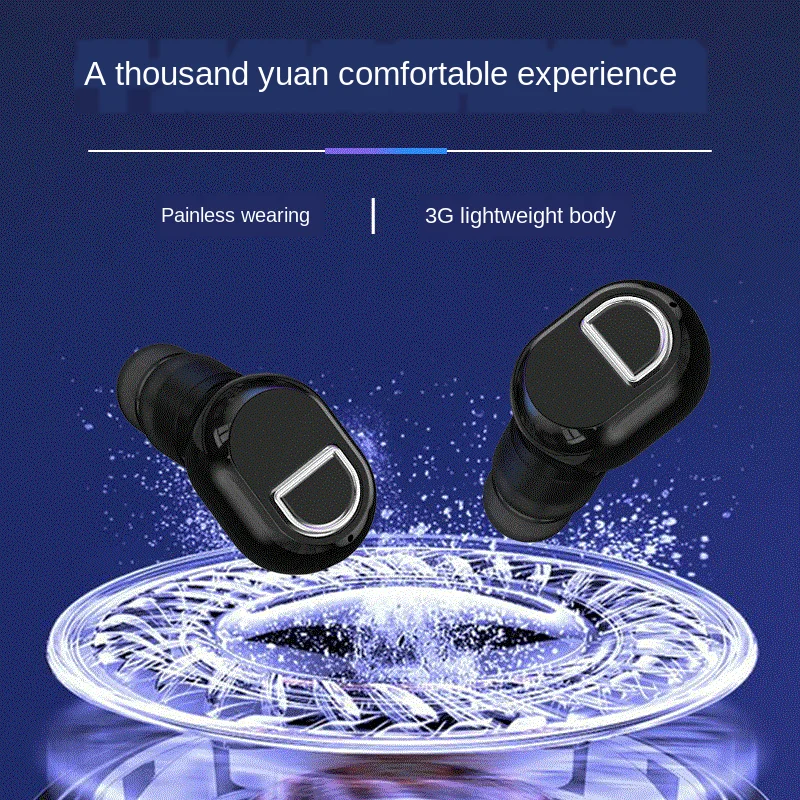 

Mini Wireless Bluetooth Earphone V5.0 Stereo in-ear Headset with Mic Sports Running Earbuds Earphones for Samsung Huawei Xiaomi