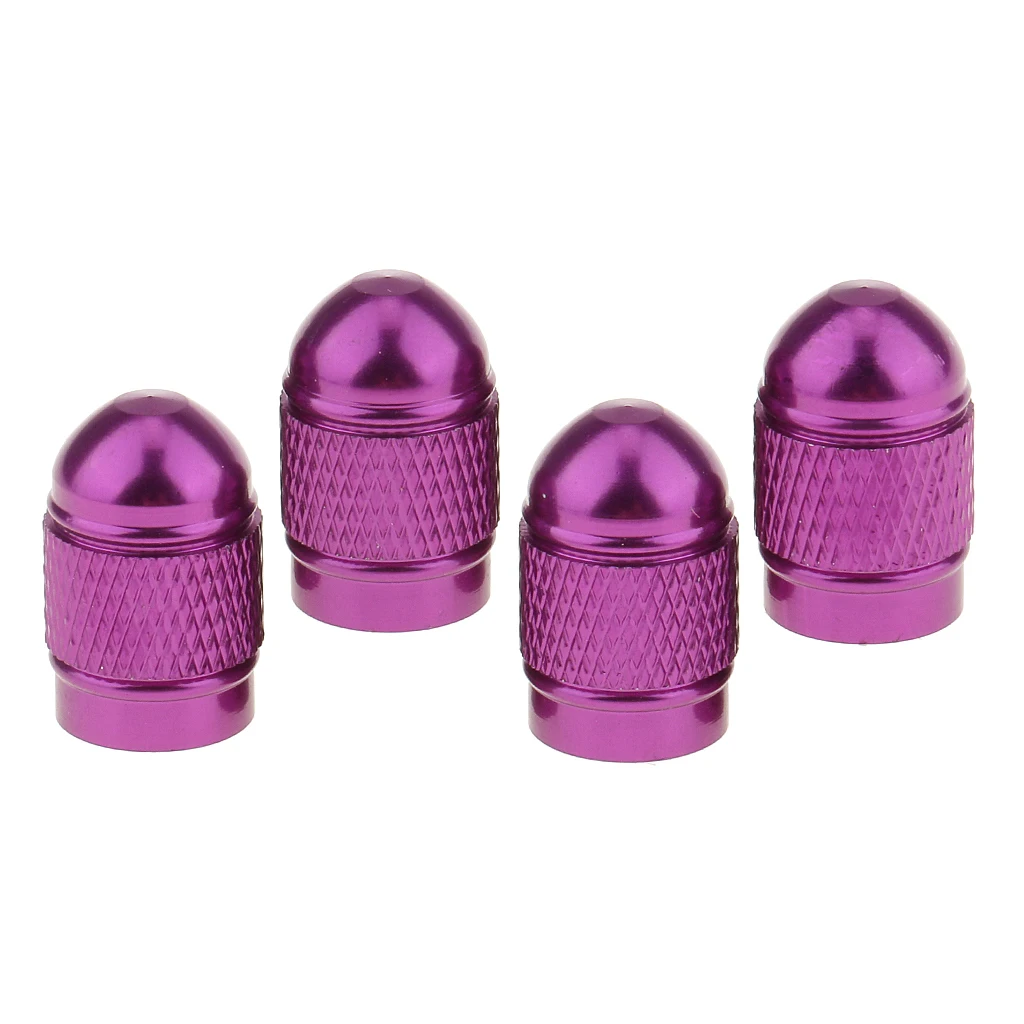 4pcs Car Truck Bicycle Motorcycle Tire Valve Stem Cap Cover Universal Purple