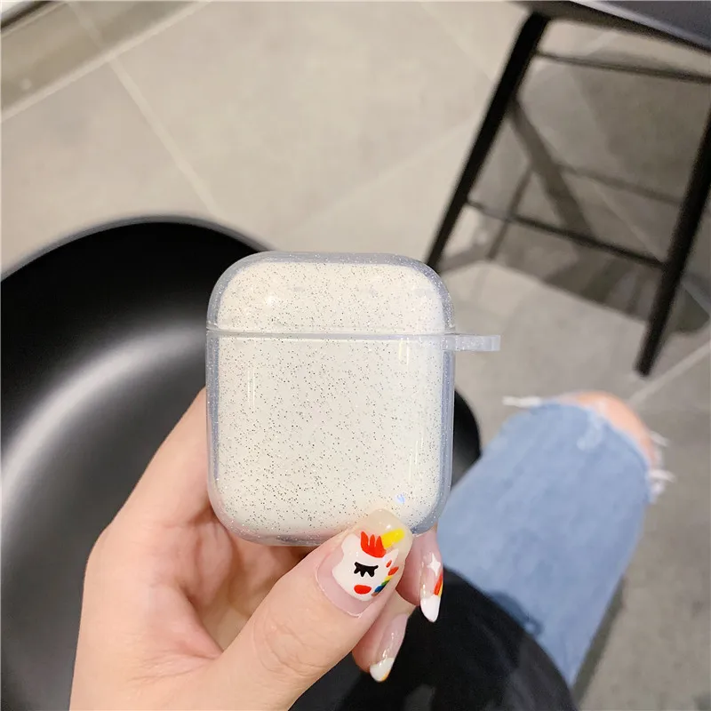 Чехлы для AirPods прозрачный Шикарный чехол для наушников Apple Air Pods зарядная коробка мягкий прозрачный чехол из ТПУ для кожи Airpods - Цвет: SV