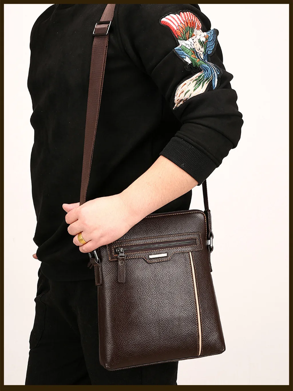 MAIOUMY, брендовая дизайнерская сумка-мессенджер для мужчин, высокое качество, PuLeather, одноцветная, 2 цвета, мужские сумки через плечо, деловая, для отдыха, сумка через плечо