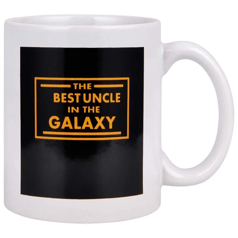 Funny Coffee Mug, The Best Uncle In The Galaxy Coffee Tea Cup, 11 oz Ceramic Coffee Cup, Novelty Gift Funny Mug for Christmas