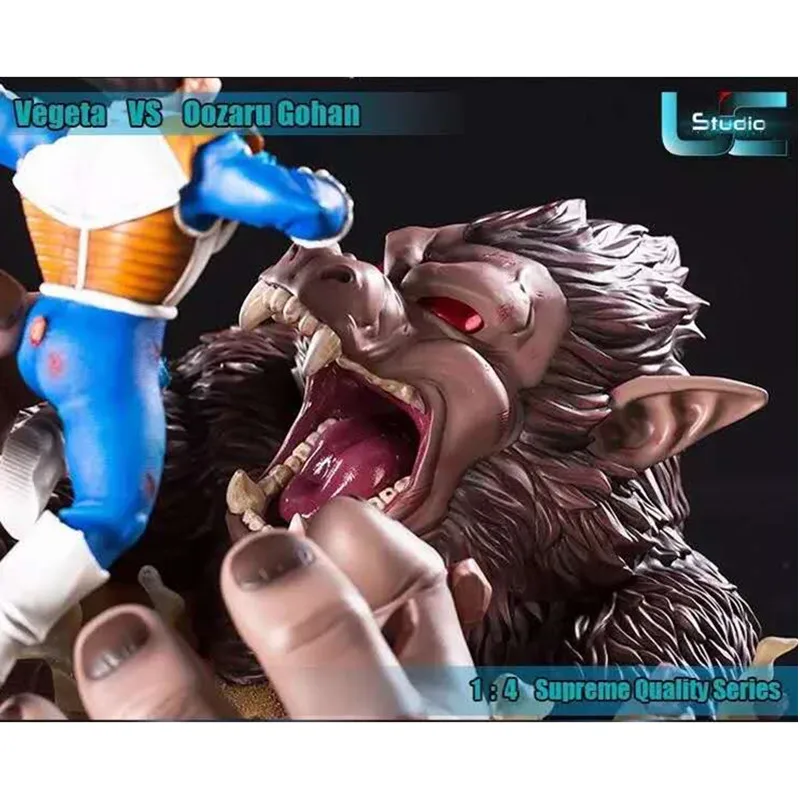 Dragon Ball Z Vegeta против большой обезьяны сцены сон Гохан статуя GK смола фигурка модель игрушки домашний рабочий стол украшение X3566