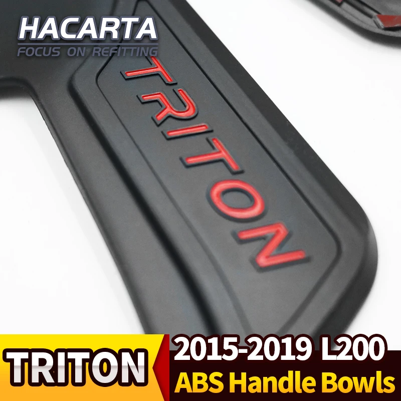 4 шт. 2019 для L200 черные вставки дверных ручек отделка triton Triton 2015 пикапа чаши с