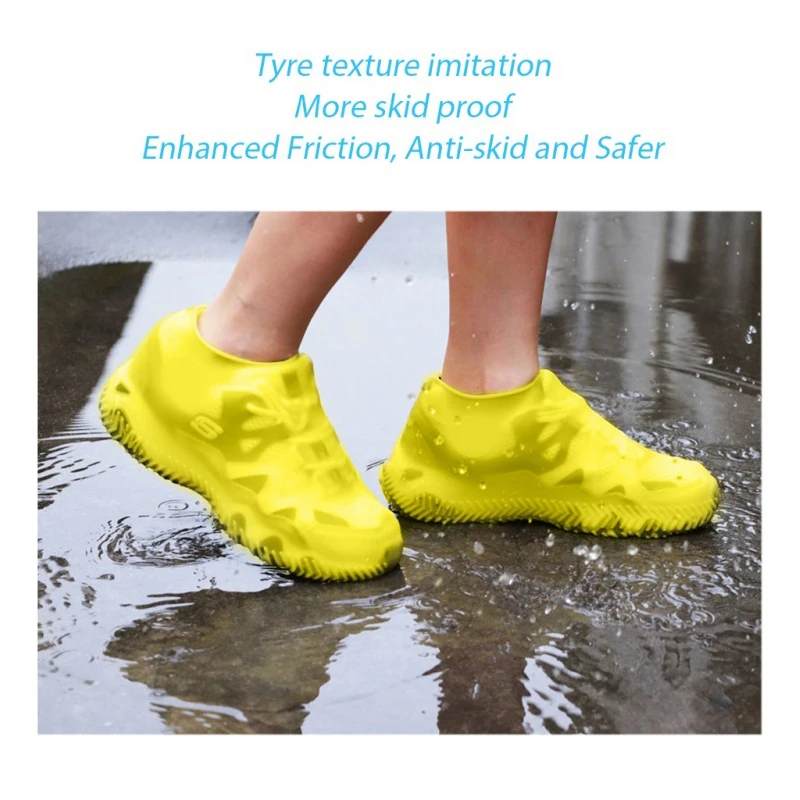 Водонепроницаемые Непромокаемые Силиконовые чехлы для обуви Многоразовые моющиеся износостойкие силиконовые чехлы для обуви резиновые сапоги