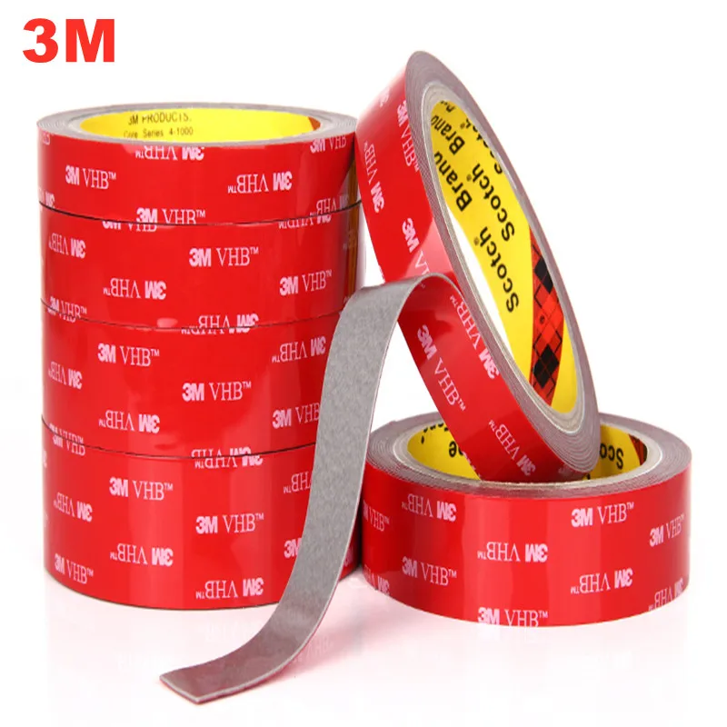 3M VHB Acrylic Foam Tape High Temperature Clear DoubleSided Tapes For Car/Home Grey