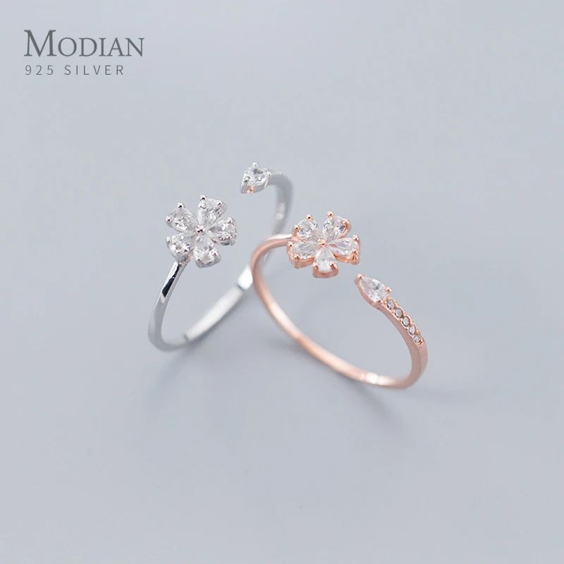 Modian натуральная 925 Стерлинговое Серебро милый маленький цветок растение