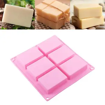 

6 grid rectangular handmade soap mold silicone cake mold mold silicone silicone DIY custom mold T8Y8
