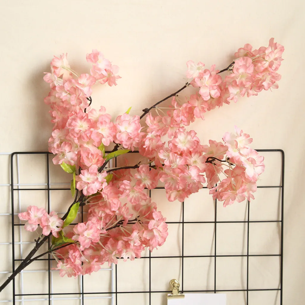 Симуляция вишни цветок ветка свадебное украшение поддельная Сакура зашифрованная лента груша ветка Цветок Цветение#20