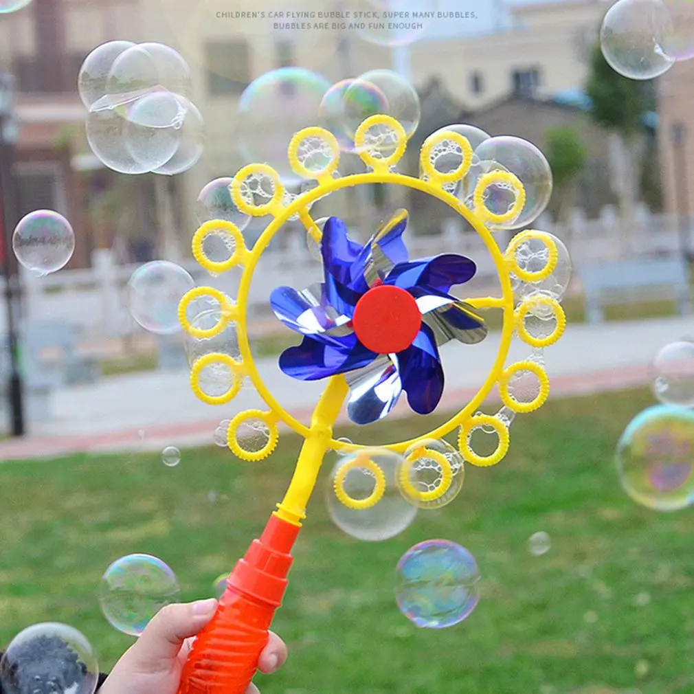 

Two-in-one Bubble stick Windmill Portable Children Bubble Wand Outside activity Bubble concentrate Toy