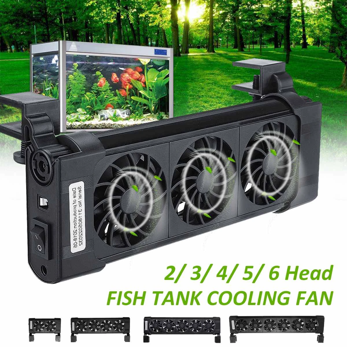 2 3 4 5 6 Aquarium Kepala Cooling Fan Adjustable Submersible Pendingin Pendinginan Cepat Kebisingan Rendah Angle Adjustable Dengan Safety Net Produk Pengontrol Suhu Aliexpress