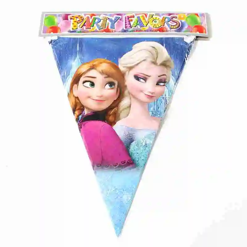 1pcs Frozen Flag Disney «Холодное сердце» вечерние Фольга воздушные шары вечерние для украшения детского душа в подарок Вечеринка по случаю Дня рождения комплект поставки для день рождения - Цвет: 1pcs Frozen Flag
