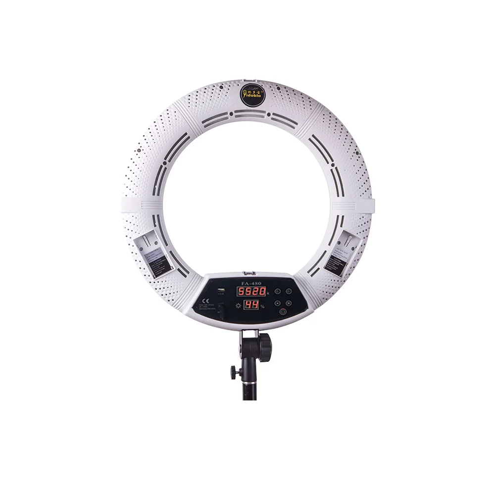 Yidoblo FA-480 BLUETOOTH приложение управление кольцо свет светодиодный камера фотостудия кольцо Лампа Фотография сенсорный экран кольцевая лампа 2800 K-9900 K
