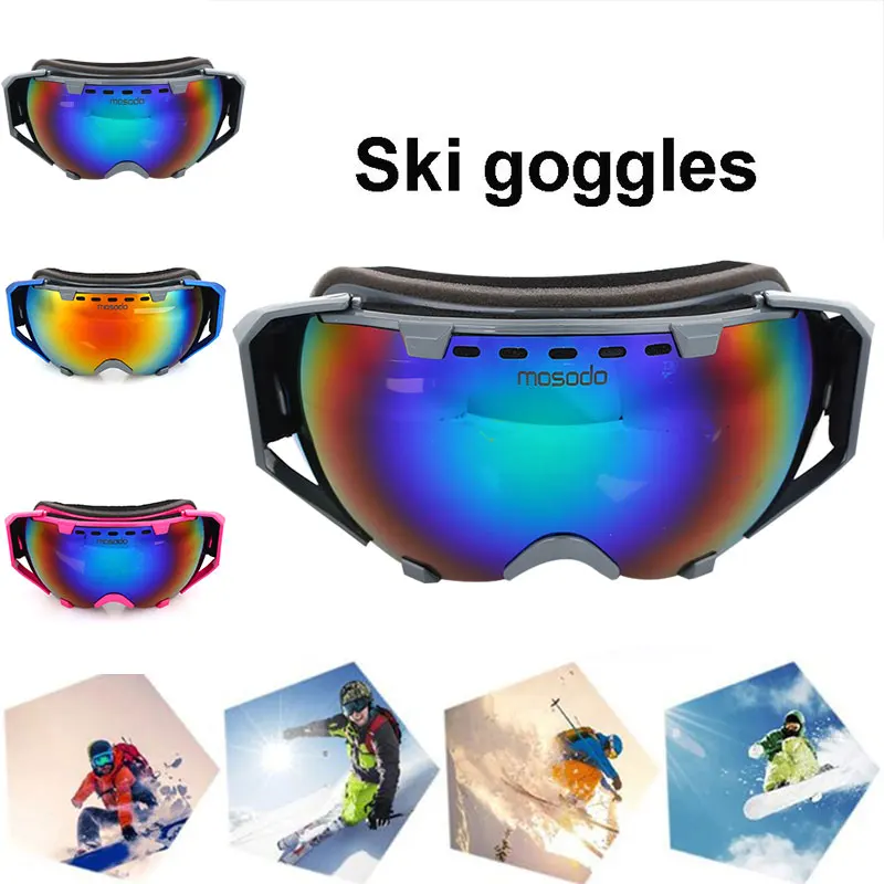 

hot Durable Goggles Outdoor Sport Snowmobiling Ski Antifogging Colors PC Riding Snow Mountain Game Wind Mirror