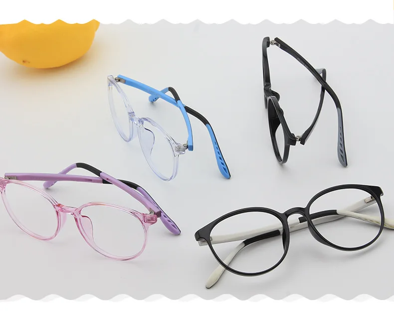 Детские очки с защитой от синего света, круглые гибкие очки для мальчиков и девочек, блокирующие голубые очки для компьютера, защитные очки для компьютера