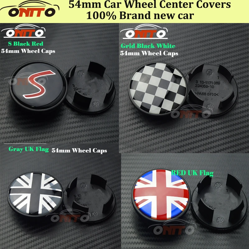 

54mm 4pcs/20pcs colorful England Flag car emblem Wheel Center Hub Cap Auto Wheel badge cover Auto accessories for mini