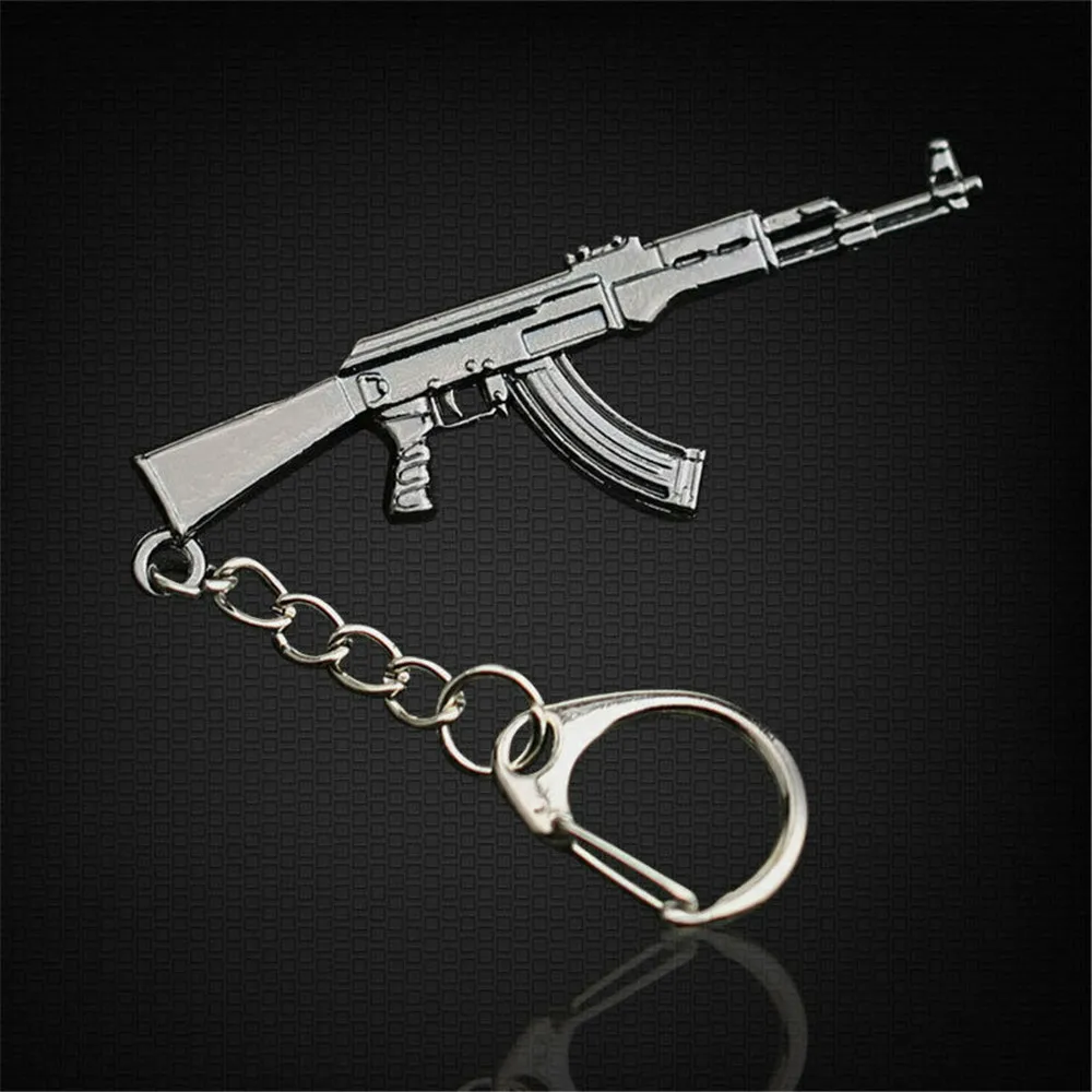 Креативный брелок снайперская винтовка пистолет AK47 оружие пистолет Модель металлический брелок сумка полезный Рождественский подарок для фанатов игры