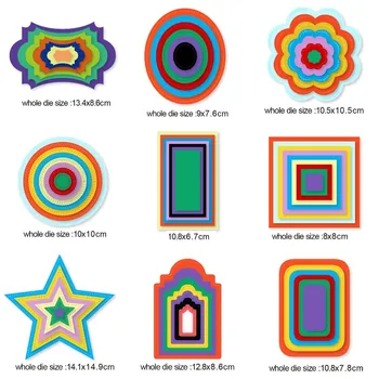 

Layer Frame Background Set Metal Cutting Dies for Scrapbooking Photo Album Card Making Decorative Stencil 2020 new die mould