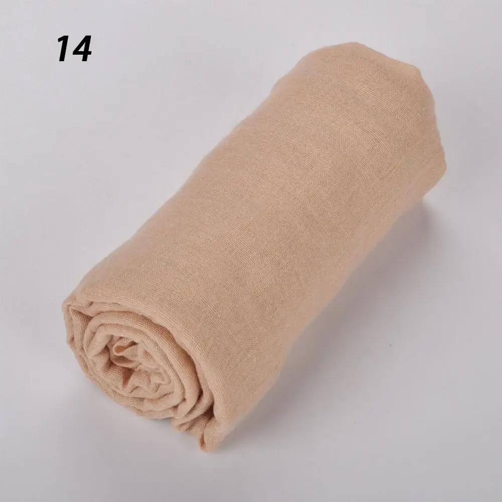 14 Apricot Sparsil женские летние мягкие TR хлопковые шарфы Ретро кисточки сплошной цвет 180x90 шали женские тонкие палантины хиджаб пляжный праздничный шарф - Цвет: 14 Apricot