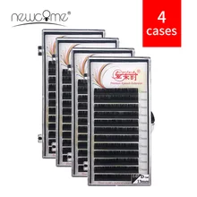 Ложные ресницы Наращивание ресниц Thinkshow 4 шт./лот Корея Slik Ресницы Расширение Поддельные Ресницы Природных Длинными Ручной Макияж Сделано Falese Ресницы Искусственного Cils