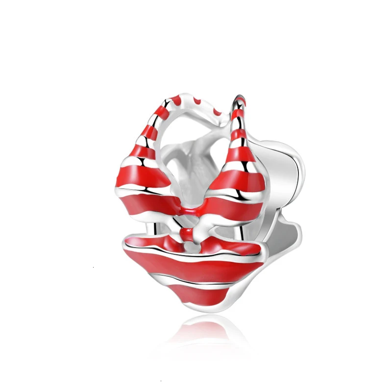 StrollGirl 925 пробы Серебряные бусы бикини Очаровательные оригинальные аксессуары подходят для браслета Pandora женские модные ювелирные изделия