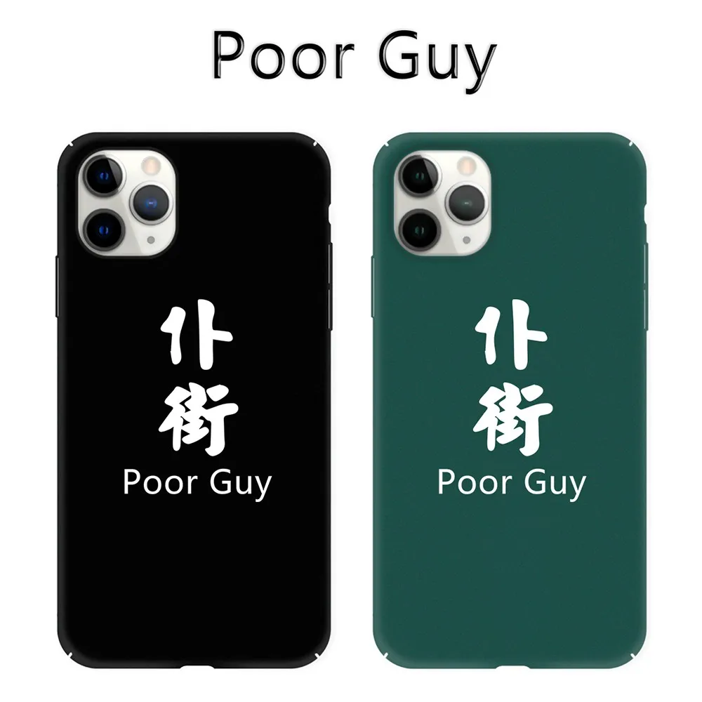 

Street fashion simple Chinese font case For iPhone X XR XS Max 11 pro max 6 6s 7 8 plus Four corners anti-drop hard back cover