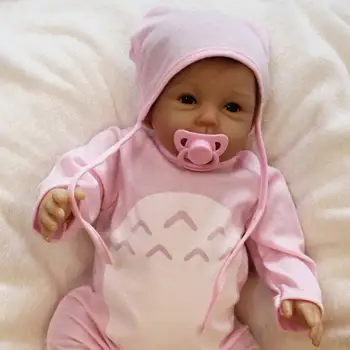 

22Inches Beautiful Reborn Baby Doll Pink Clothes Short Hair Rebirth Babies Doll Toys Children Suitable Playmates Presents