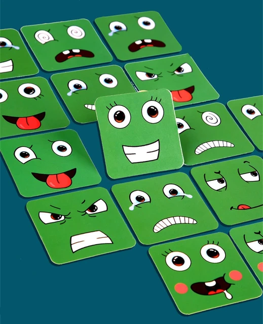 Montessori Wooden Expression Toys Face Building Block Puzzle Magic Cube Early Educational Toys Intelligence Development With Box 5