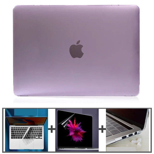 laptop case Crystal Hard Laptop Case For macbook air 13 case A2179 A2337 For macbook pro 13 Cover A2289 A2159  Air13 M1 New case Lavender