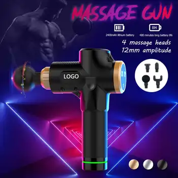 

3300r/min High frequency Massage gun 20 speed Touch Screen AI Chip muscle relax body relaxation Electric massager with 4 heads