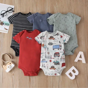 

2020 new summer baby jumpsuit Combination set 5 pieces Cotton 0-3 years