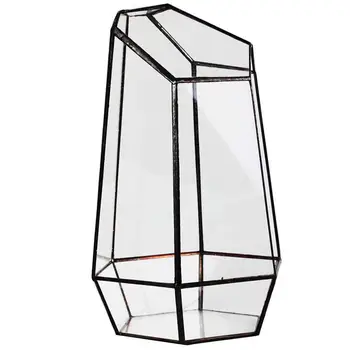 

House Greenhouse Hexagonal Glass Vase for Fee Garden Miniature Mini Landscape