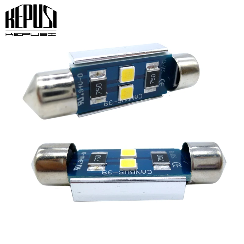 

2pcs Festoon CANBUS LED 31mm 36mm 39mm 41mm C5W led 3030 2 LED smd LED Car interior reading white bulbs dome License Plate light