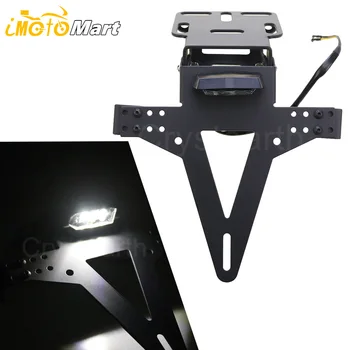 

Motorcycle Scooter Bikes Rear Tail Light License Plate Bracket Holder Black Universal For YZFR1 YZF R6 R3 FZ1 MT-07 MT-09 MT-10
