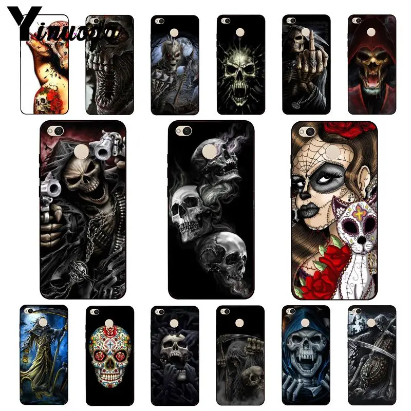 

Yinuoda Grim Reaper Skull Skeleton Phone Case for Xiaomi mi5 6 A1 A2 Lite Mi9 9SE mi8lite F1 Mix2 2S Max2 3