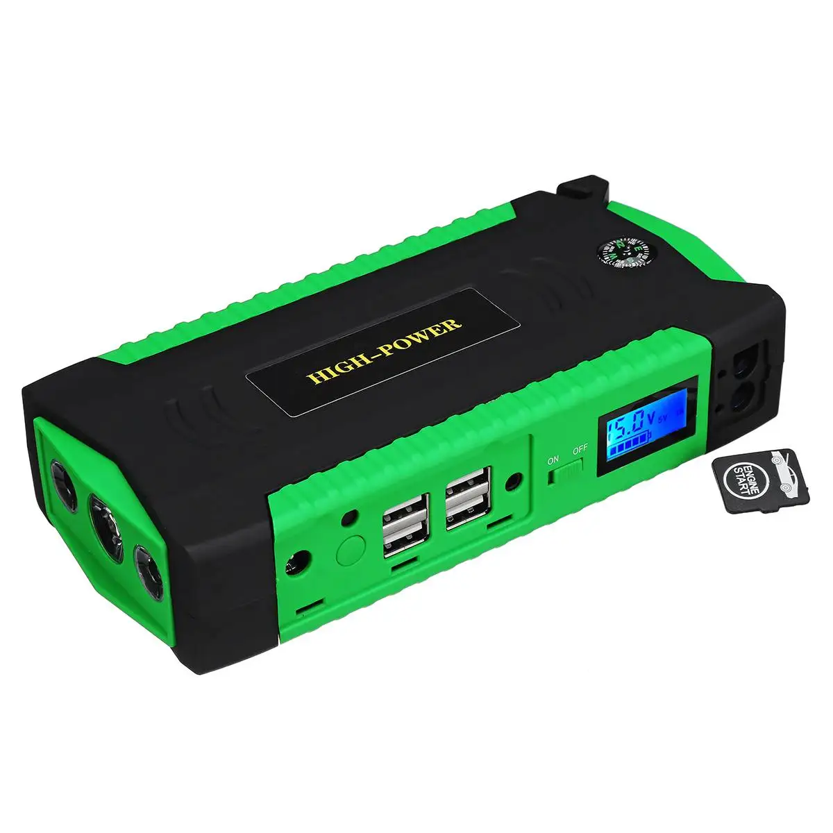 Многофункциональное пусковое устройство 82800mAh 12V 600A 4USB, портативное автомобильное зарядное устройство, пусковое устройство