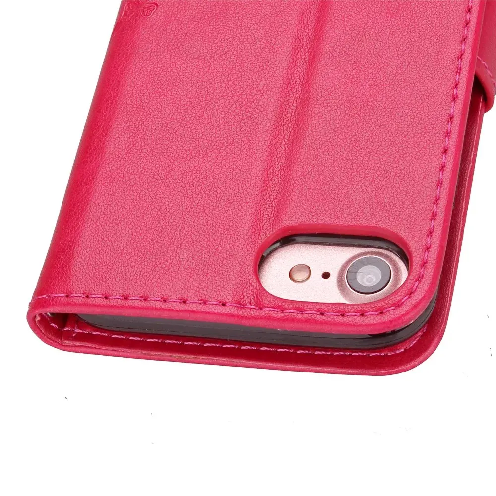 Кожаный чехол кошелек с цветочным узором для iPhone 5 5S SE 6 6S Plus 6SPlus 7 8 X XS Max XR 11
