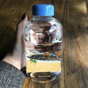 Whale Cup 600ML Frosted Glass Mup Leak-Proof Fashion Mineral Water Bottles  Drinkware Camping Travel Easy to Carry Sport Bottle A3