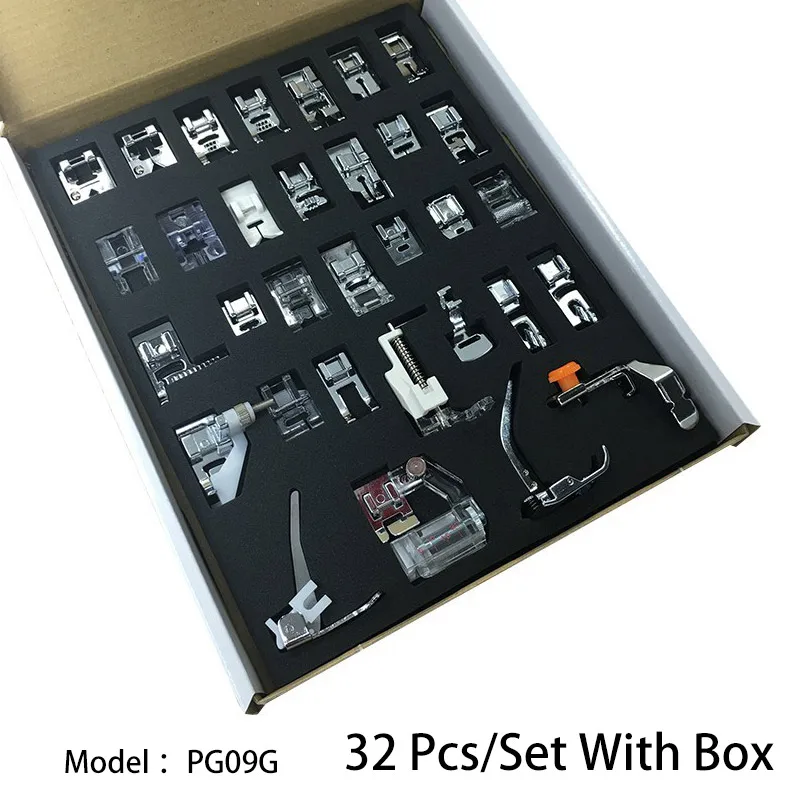 32 PCS B set 7-52 шт. швейные принадлежности прижимные ножки швейные машины аксессуары прижимная лапка, DIY Лоскутная педаль швейные инструменты комплект - Цвет: 32 PCS B set