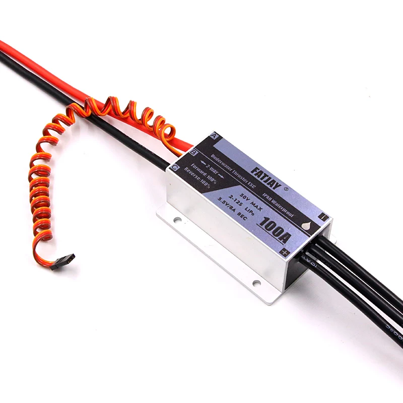Бесщеточный контроллер скорости PNP PWM версия IPX8 48 В 100 А ESC 3-12s водонепроницаемый