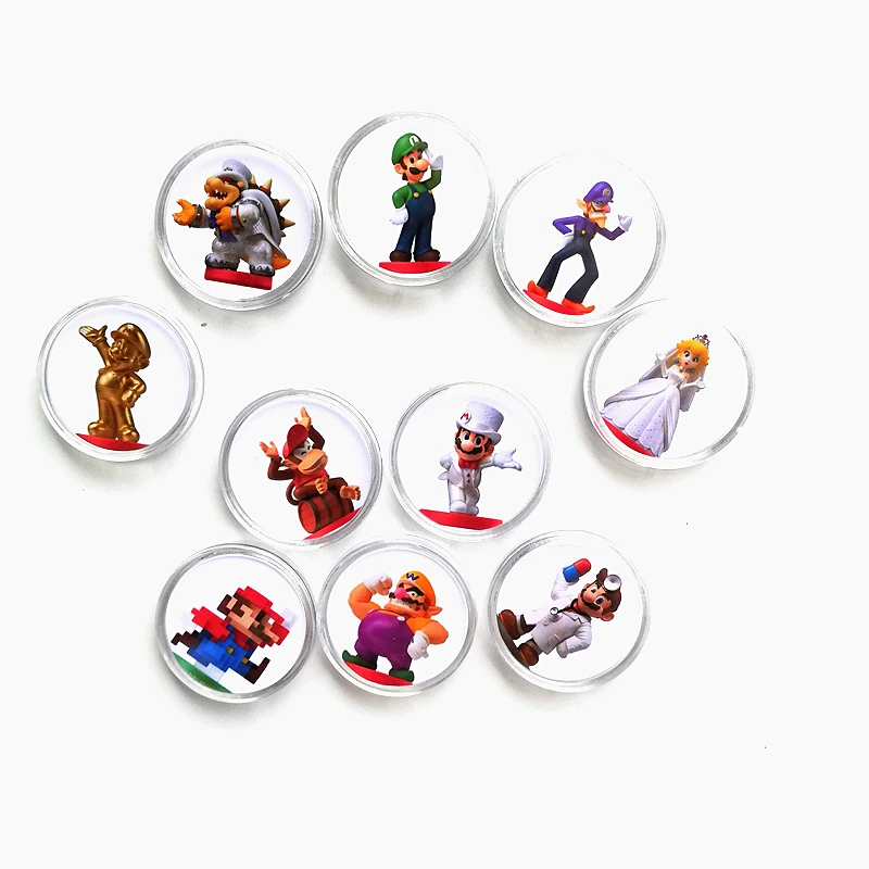 10pcs Super Mario Быстрая 12 шт. огненная эмблема модель карты Тип Amiibo NFC карты Коллекционная монета издание игра валюта NS Zelda Марио - Цвет: 10pcs Super Mario